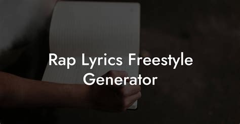 freestyle rap videos|rap freestyle generator.